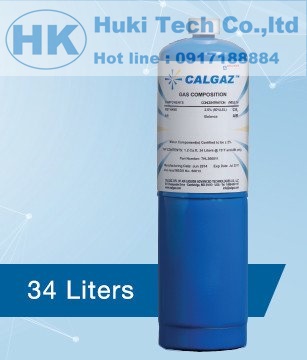 Bình khí chuẩn CALGAZ 2.5% CH4, cân bằng  AIR