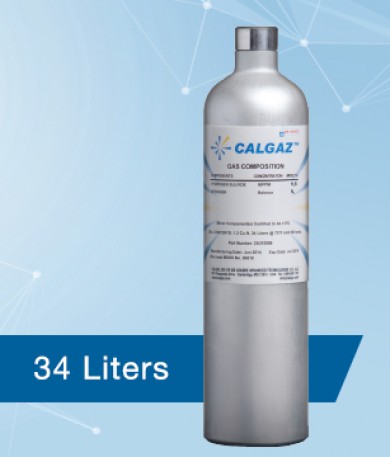 Bình khí chuẩn CALGAZ 2.5% CH4, cân bằng  AIR