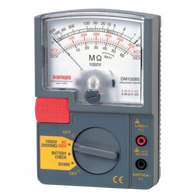 Đồng hồ đo điện trở cách điện sanwa DM1008S